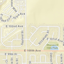 2500-2652 E 100th Ave Thornton CO Street Map