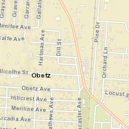 Obetz Ohio Street Map