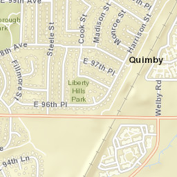 Quimby Colorado Street Map