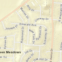 Green Meadows Ohio Street Map