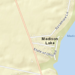Madison Lake Ohio Street Map