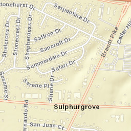 Sulphur Grove Ohio Street Map