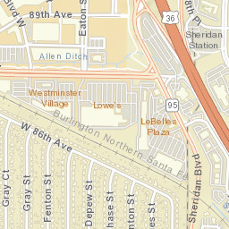 5507-5541 West 88th Avenue, Westminster Street Map