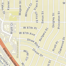 Shaw Heights Street Map