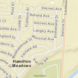 Hamilton Meadows Ohio Street Map