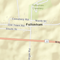 Fultonham Ohio Street Map