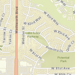 8422-8432 Yarrow Court, Arvada, CO Street Map