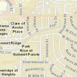 Sherrelwood Estates Colorado Street Map