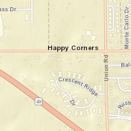 Happy Corners Ohio Street Map