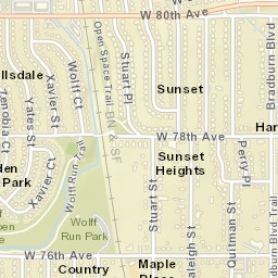 Hidden Creek Park Colorado Street Map