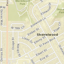 Sherrelwood Street Map