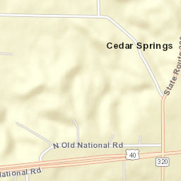 Cedar Springs Ohio Street Map