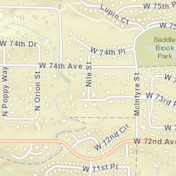 15705-15715 W 71st Pl Arvada CO Street Map