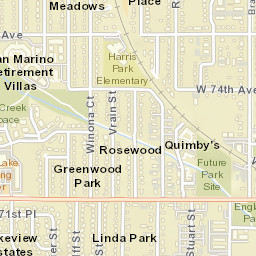 4900-4998 West 72nd Avenue, Westminster Street Map