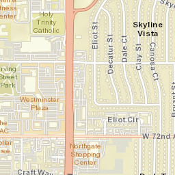 Skyline Vista Colorado Street Map