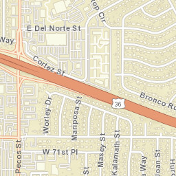 Western Hills Colorado Street Map
