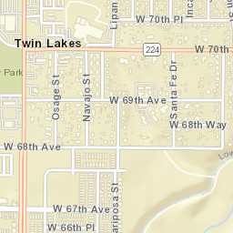 Twin Lakes Street Map