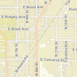 1401 North 9th Street Springfield IL Street Map