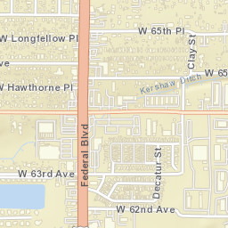 3160-3214 W 64th Ave Denver CO Street Map