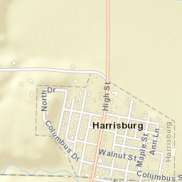 Harrisburg Ohio Street Map