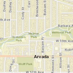Arvada Street Map