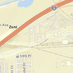 Interstate 76, Denver, CO 80221, America Street Map