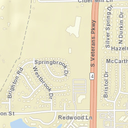 601-699 North Durkin Drive Springfield Street Map