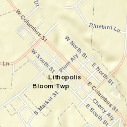 Lithopolis Ohio Street Map