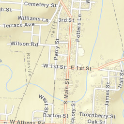 Roseville Ohio Street Map