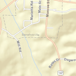 Sarahsville Ohio Street Map