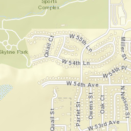 Skyline Estates Colorado Street Map