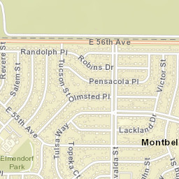 Montbello Colorado Street Map