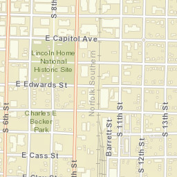 400-498 South 7th Street, Springfield, IL Street Map