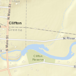 Clifton Ohio Street Map
