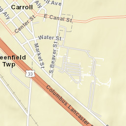 Carroll Ohio Street Map