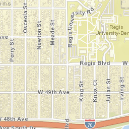 W 50th Ave Denver CO 80221 Street Map