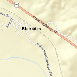 Blairsden California Street Map