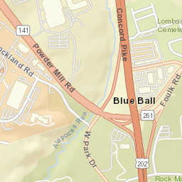 Blue Ball Delaware Street Map
