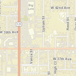 7531-7599 W 38th Ave Wheat Ridge CO Street Map