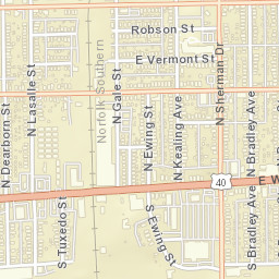 67 South Dearborn Street, Indianapolis, IN Street Map