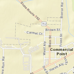 Commercial Point Ohio Street Map