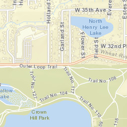 9155 W 35th Ave Wheat Ridge CO Street Map