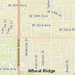 Wheat Ridge Street Map