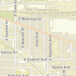 1702-1798 English Ave Indianapolis IN Street Map