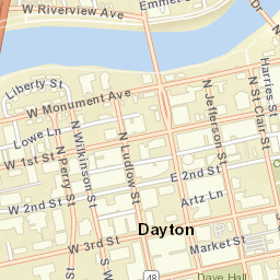 Dayton, Ohio Street Map