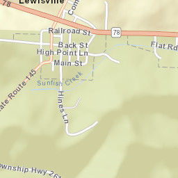 Lewisville Ohio Street Map