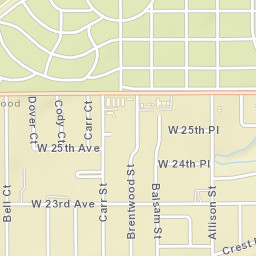 8081-8199 West 23rd Avenue, Lakewood Street Map