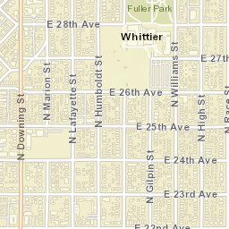 1521 E 22nd Ave Denver CO 80205 Street Map