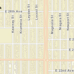 6350-6398 E 28th Ave Denver CO Street Map