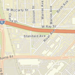 1300-1332 West Ray Street, Indianapolis, IN Street Map